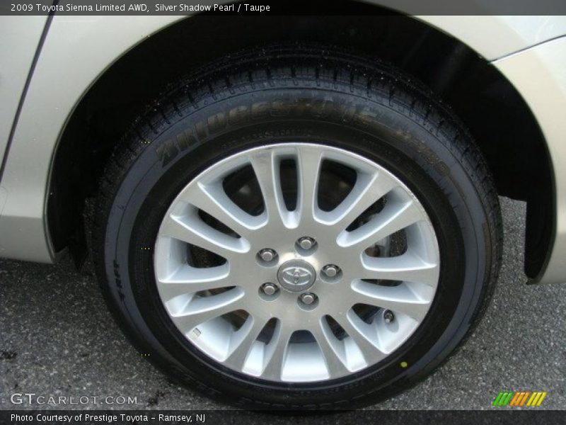 Silver Shadow Pearl / Taupe 2009 Toyota Sienna Limited AWD