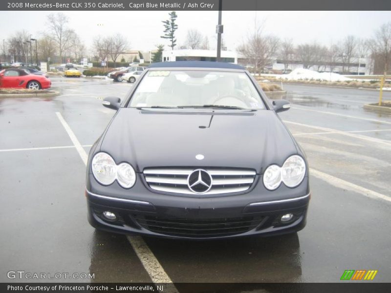 Capri Blue Metallic / Ash Grey 2008 Mercedes-Benz CLK 350 Cabriolet