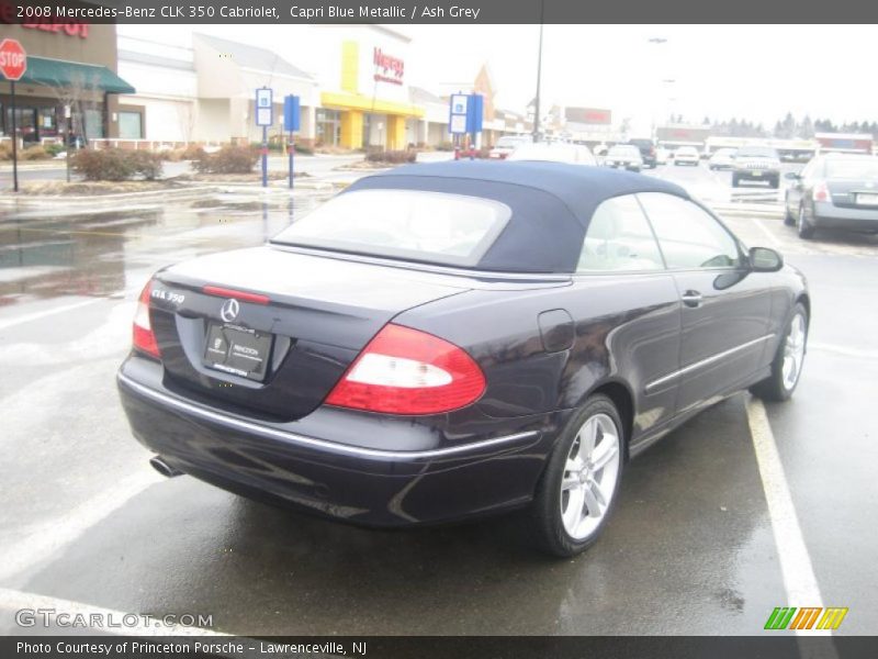 Capri Blue Metallic / Ash Grey 2008 Mercedes-Benz CLK 350 Cabriolet
