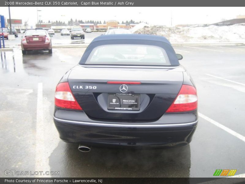 Capri Blue Metallic / Ash Grey 2008 Mercedes-Benz CLK 350 Cabriolet