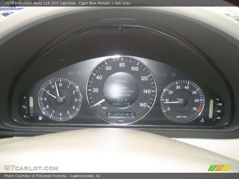 Capri Blue Metallic / Ash Grey 2008 Mercedes-Benz CLK 350 Cabriolet