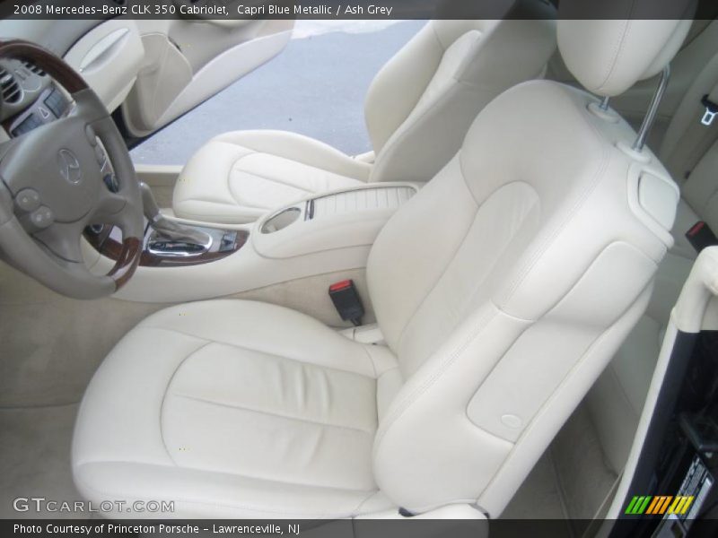 Capri Blue Metallic / Ash Grey 2008 Mercedes-Benz CLK 350 Cabriolet