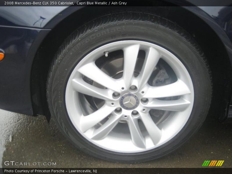 Capri Blue Metallic / Ash Grey 2008 Mercedes-Benz CLK 350 Cabriolet