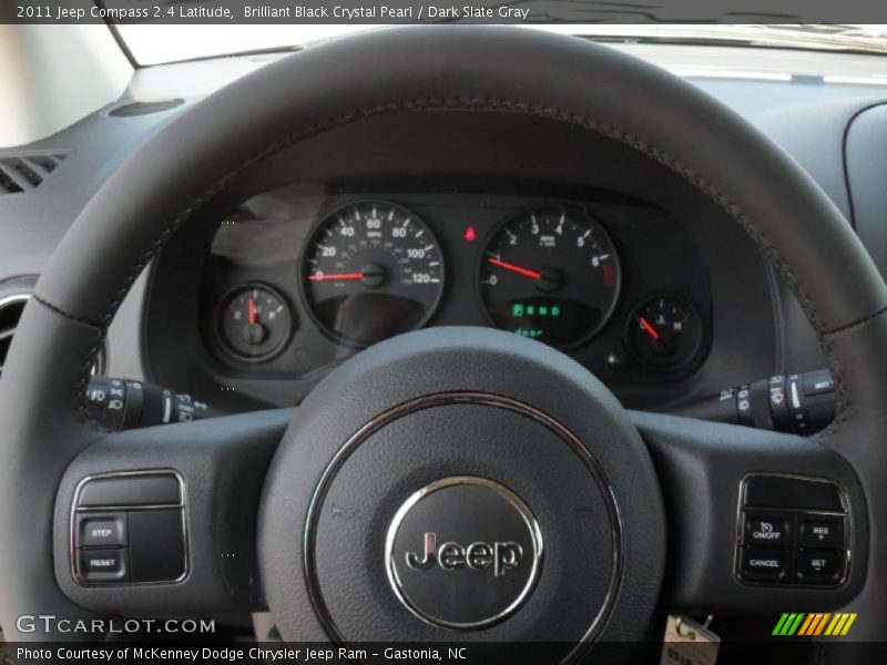 Brilliant Black Crystal Pearl / Dark Slate Gray 2011 Jeep Compass 2.4 Latitude