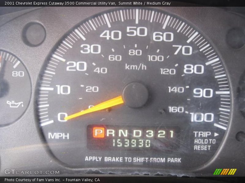 Summit White / Medium Gray 2001 Chevrolet Express Cutaway 3500 Commercial Utility Van