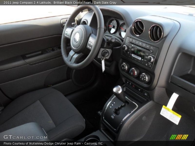 Brilliant Black Crystal Pearl / Dark Slate Gray 2011 Jeep Compass 2.4 Latitude