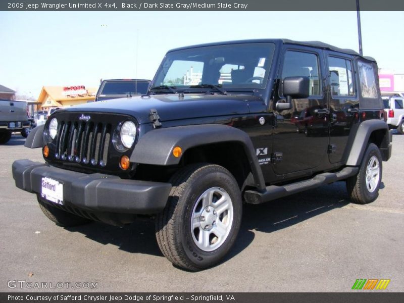 Black / Dark Slate Gray/Medium Slate Gray 2009 Jeep Wrangler Unlimited X 4x4