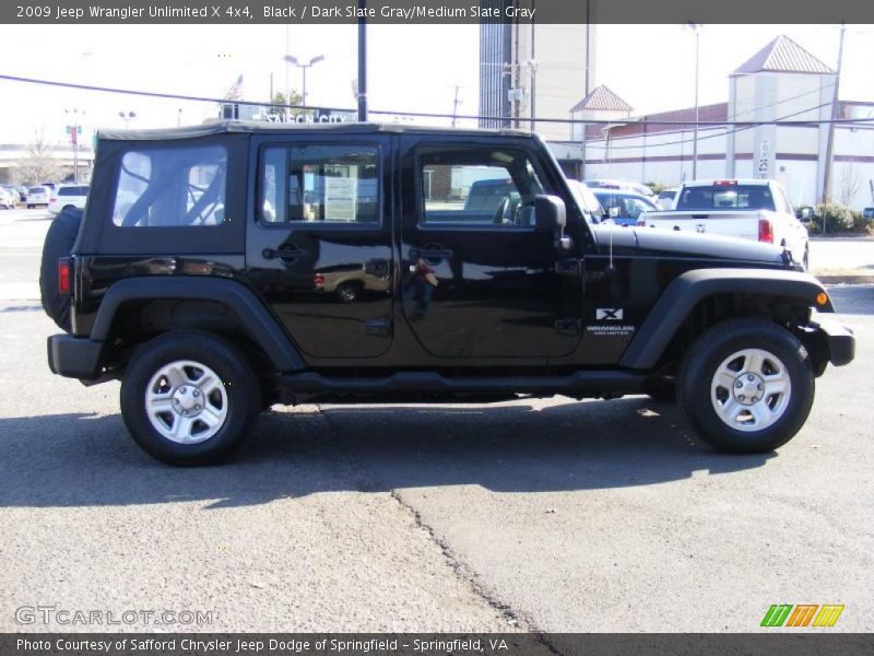 Black / Dark Slate Gray/Medium Slate Gray 2009 Jeep Wrangler Unlimited X 4x4