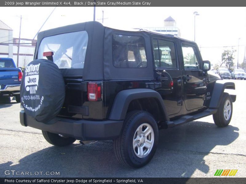 Black / Dark Slate Gray/Medium Slate Gray 2009 Jeep Wrangler Unlimited X 4x4