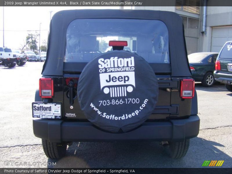 Black / Dark Slate Gray/Medium Slate Gray 2009 Jeep Wrangler Unlimited X 4x4