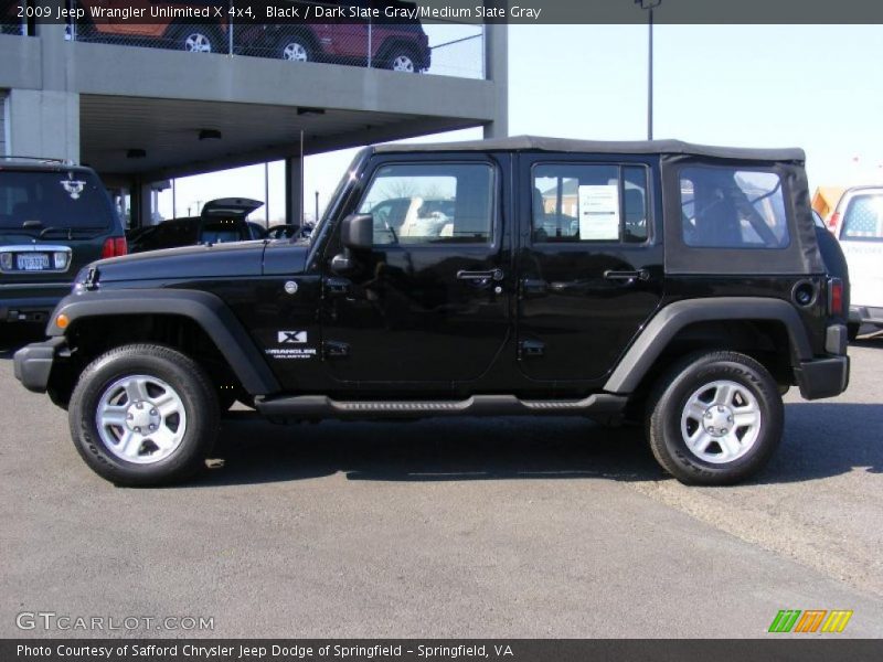 Black / Dark Slate Gray/Medium Slate Gray 2009 Jeep Wrangler Unlimited X 4x4