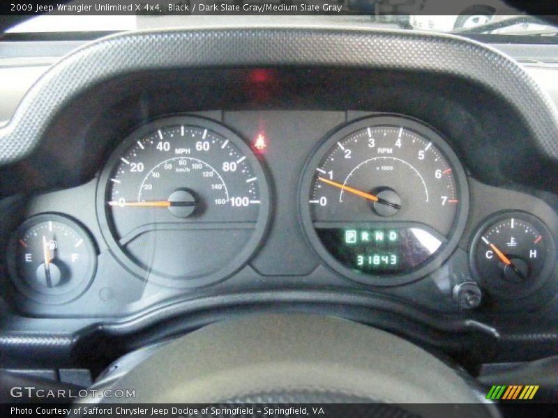 Black / Dark Slate Gray/Medium Slate Gray 2009 Jeep Wrangler Unlimited X 4x4