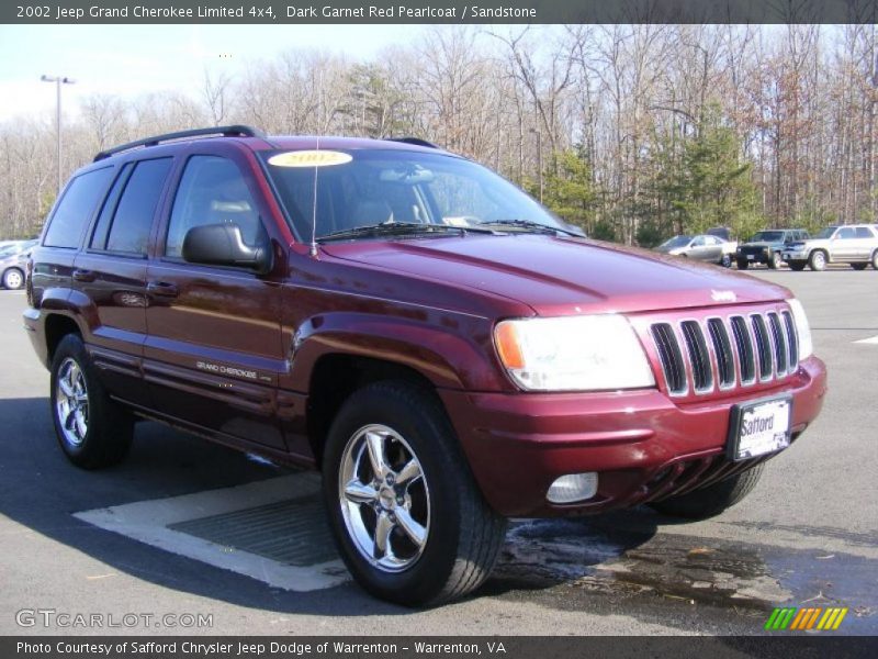 Dark Garnet Red Pearlcoat / Sandstone 2002 Jeep Grand Cherokee Limited 4x4
