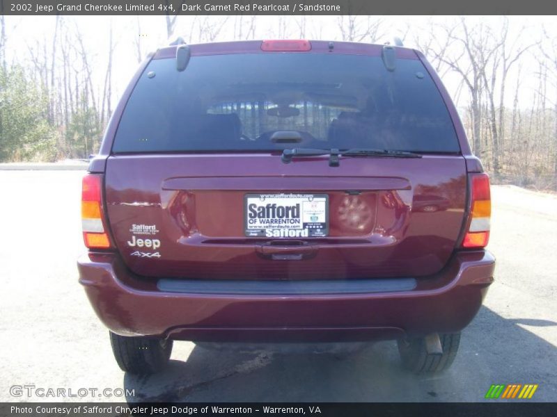 Dark Garnet Red Pearlcoat / Sandstone 2002 Jeep Grand Cherokee Limited 4x4
