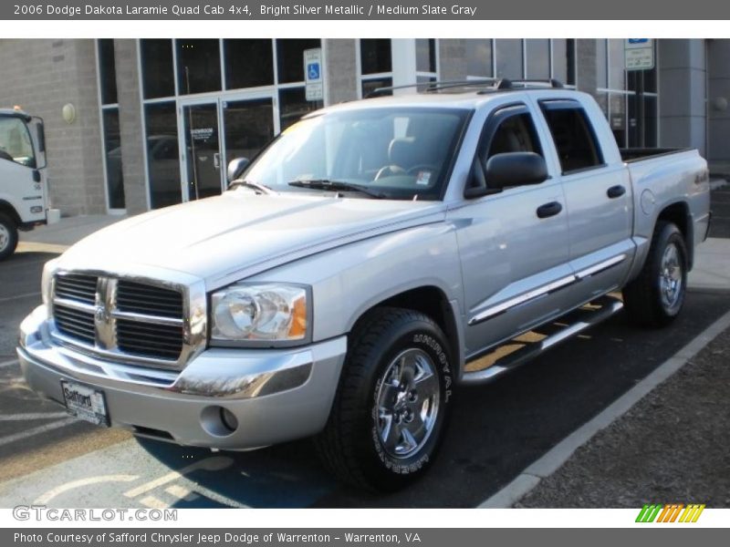 Bright Silver Metallic / Medium Slate Gray 2006 Dodge Dakota Laramie Quad Cab 4x4