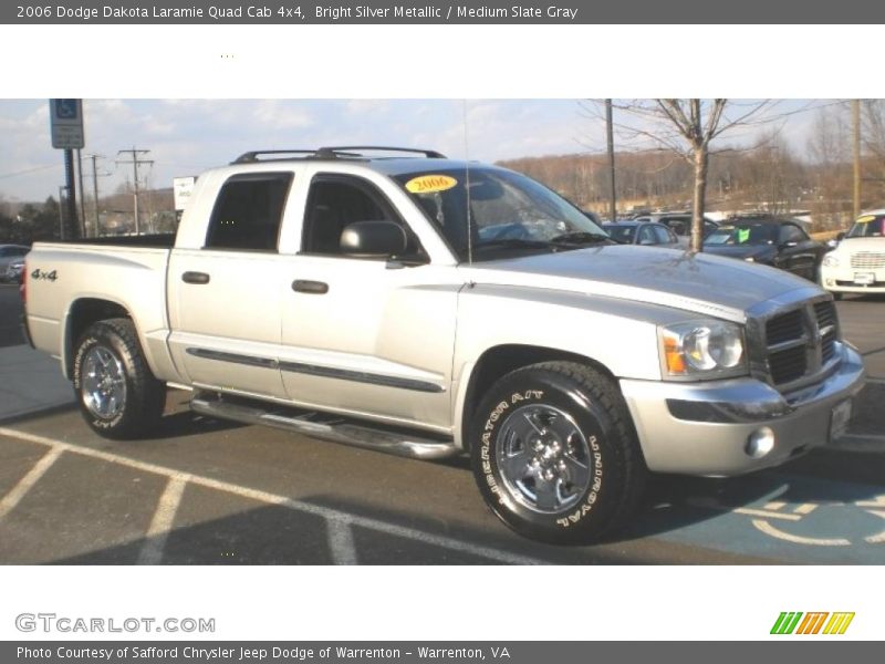 Bright Silver Metallic / Medium Slate Gray 2006 Dodge Dakota Laramie Quad Cab 4x4