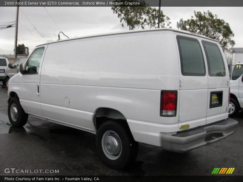 Oxford White / Medium Graphite 2000 Ford E Series Van E250 Commercial