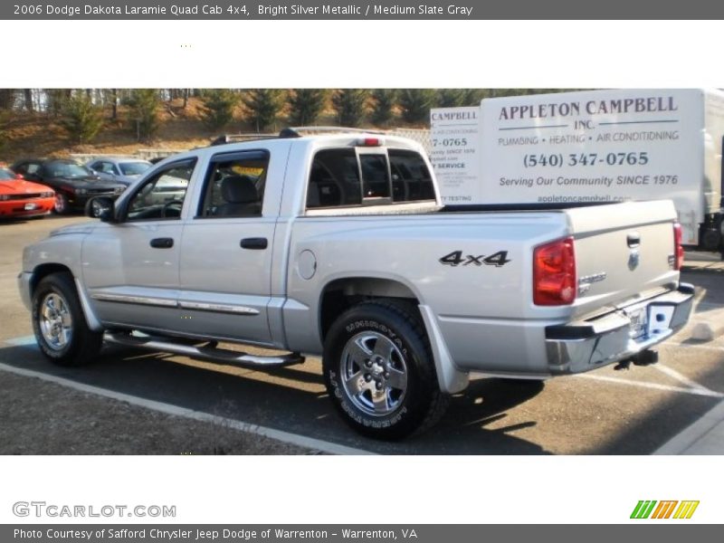 Bright Silver Metallic / Medium Slate Gray 2006 Dodge Dakota Laramie Quad Cab 4x4