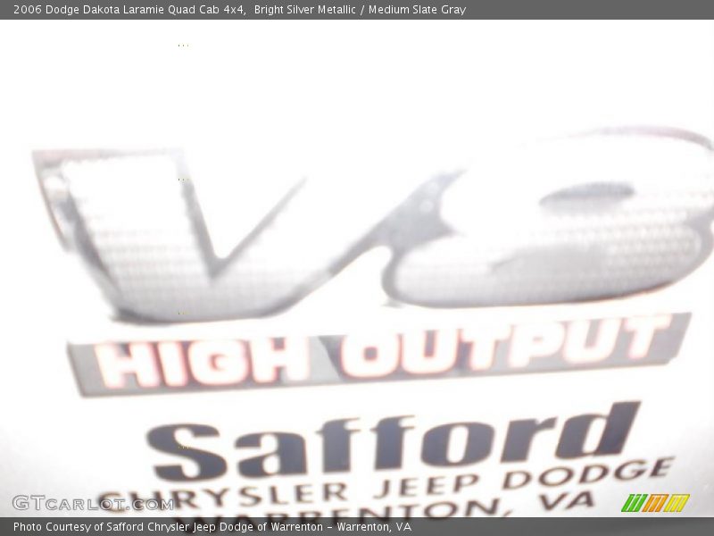 Bright Silver Metallic / Medium Slate Gray 2006 Dodge Dakota Laramie Quad Cab 4x4