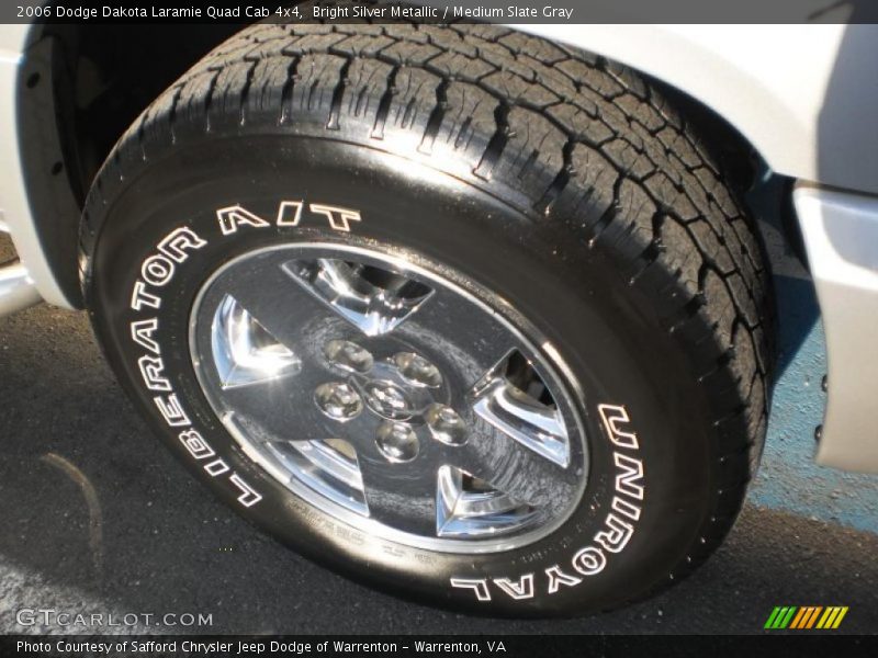 Bright Silver Metallic / Medium Slate Gray 2006 Dodge Dakota Laramie Quad Cab 4x4