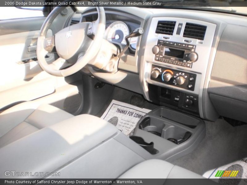 Bright Silver Metallic / Medium Slate Gray 2006 Dodge Dakota Laramie Quad Cab 4x4