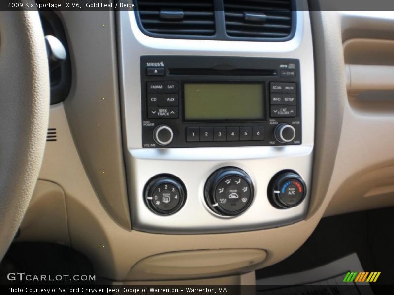 Controls of 2009 Sportage LX V6