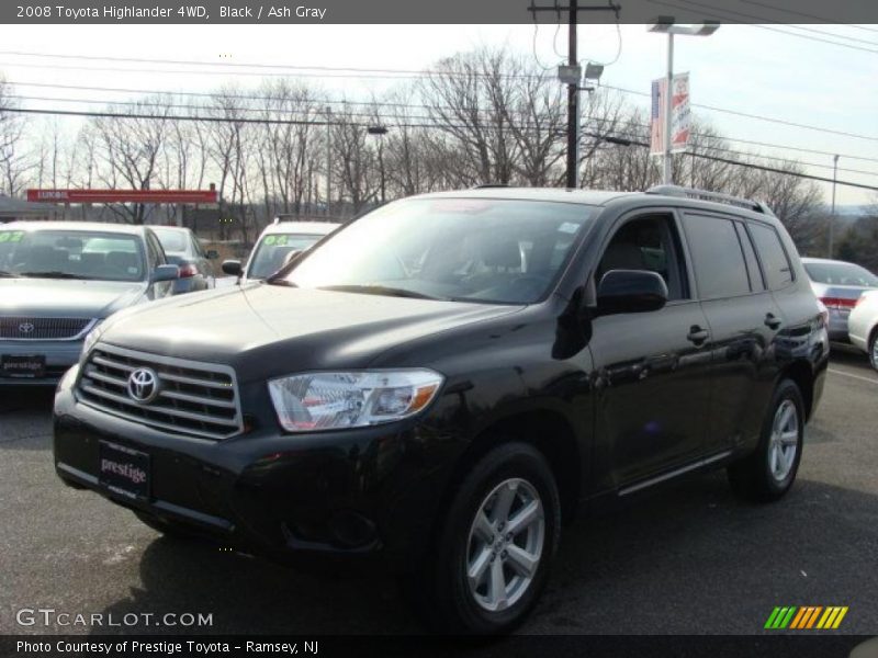 Black / Ash Gray 2008 Toyota Highlander 4WD