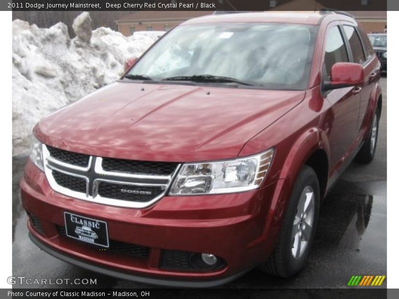 Deep Cherry Red Crystal Pearl / Black 2011 Dodge Journey Mainstreet