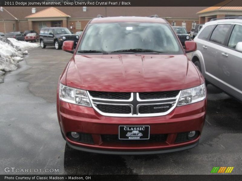 Deep Cherry Red Crystal Pearl / Black 2011 Dodge Journey Mainstreet
