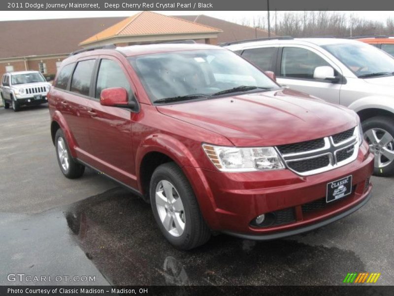 Deep Cherry Red Crystal Pearl / Black 2011 Dodge Journey Mainstreet