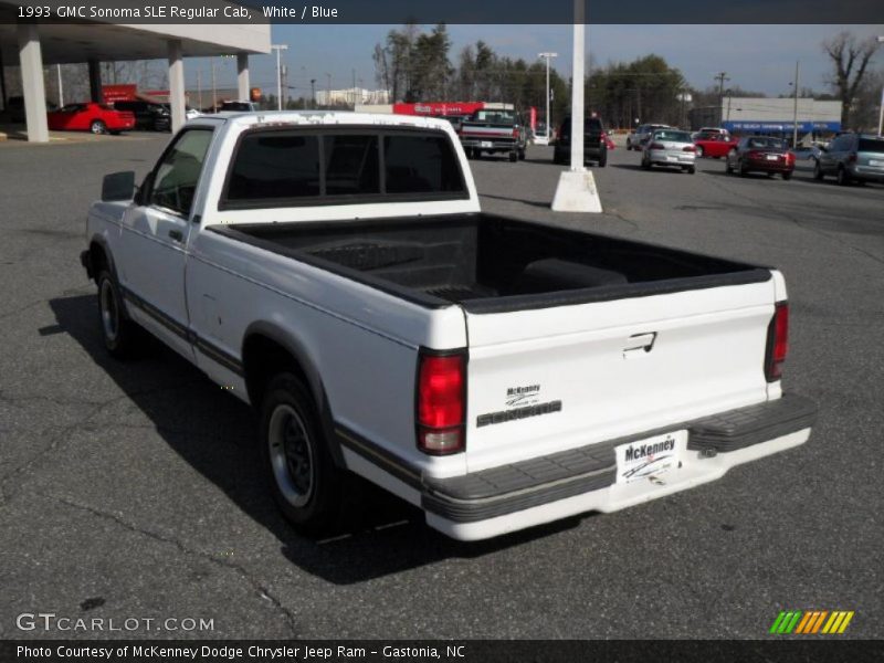 White / Blue 1993 GMC Sonoma SLE Regular Cab