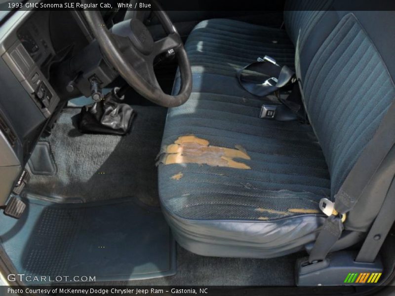  1993 Sonoma SLE Regular Cab Blue Interior