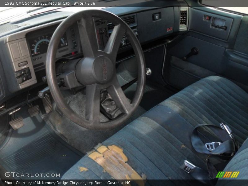 Blue Interior - 1993 Sonoma SLE Regular Cab 
