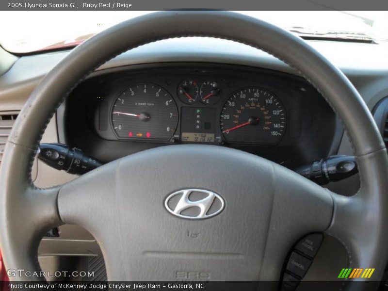 Ruby Red / Beige 2005 Hyundai Sonata GL