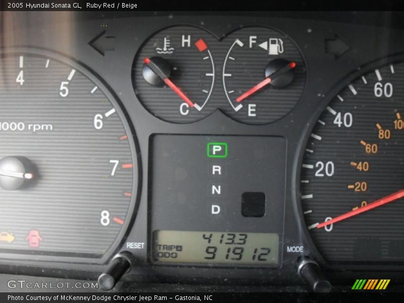 Ruby Red / Beige 2005 Hyundai Sonata GL