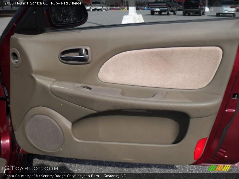Ruby Red / Beige 2005 Hyundai Sonata GL