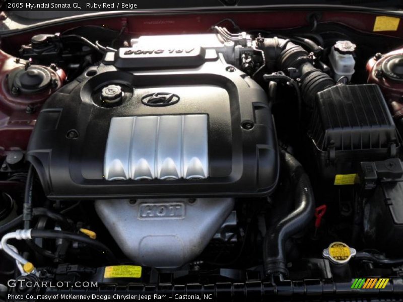 Ruby Red / Beige 2005 Hyundai Sonata GL