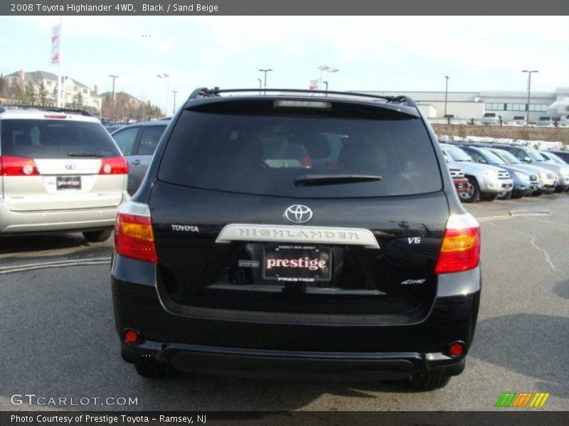 Black / Sand Beige 2008 Toyota Highlander 4WD