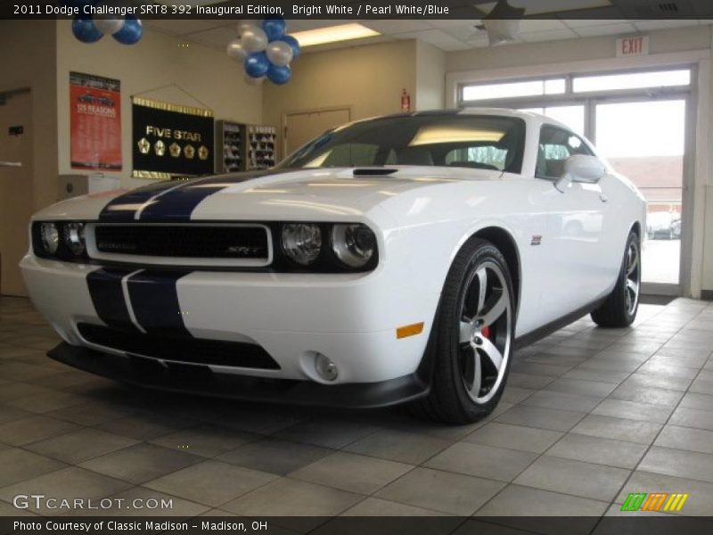 Bright White / Pearl White/Blue 2011 Dodge Challenger SRT8 392 Inaugural Edition