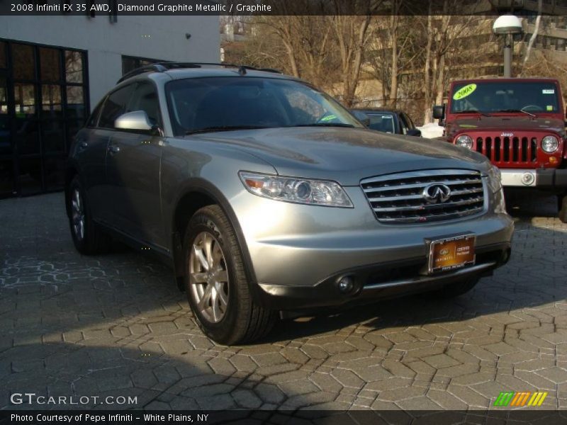 Diamond Graphite Metallic / Graphite 2008 Infiniti FX 35 AWD