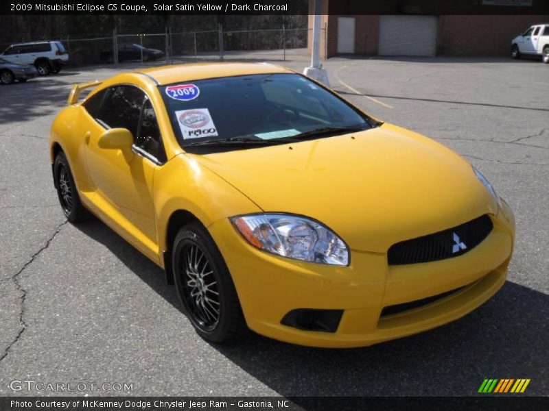 Solar Satin Yellow / Dark Charcoal 2009 Mitsubishi Eclipse GS Coupe