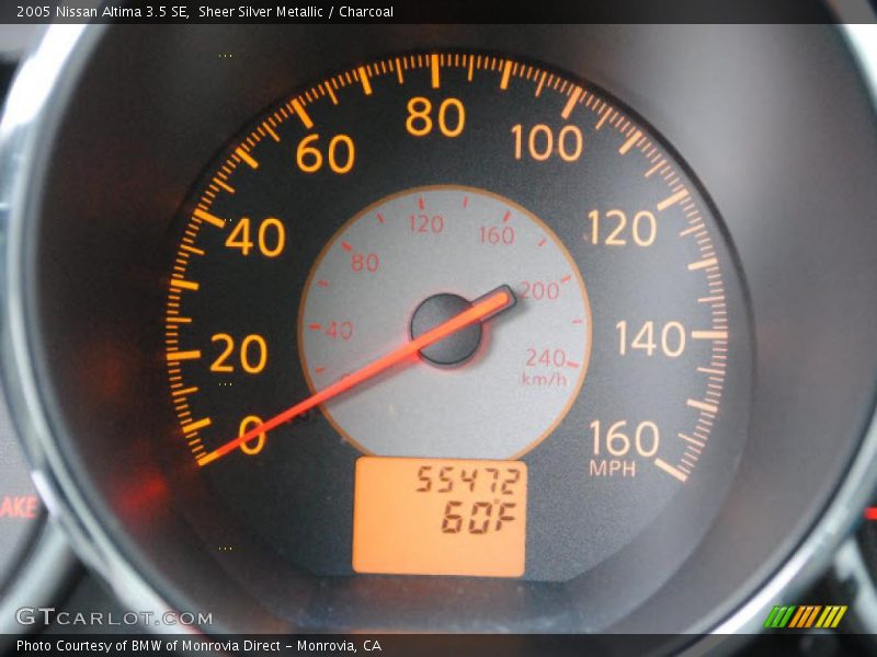 Sheer Silver Metallic / Charcoal 2005 Nissan Altima 3.5 SE