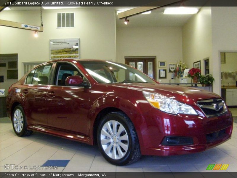 Ruby Red Pearl / Off-Black 2011 Subaru Legacy 3.6R Limited