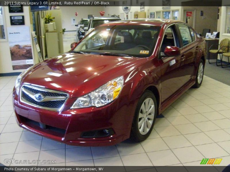 Ruby Red Pearl / Off-Black 2011 Subaru Legacy 3.6R Limited