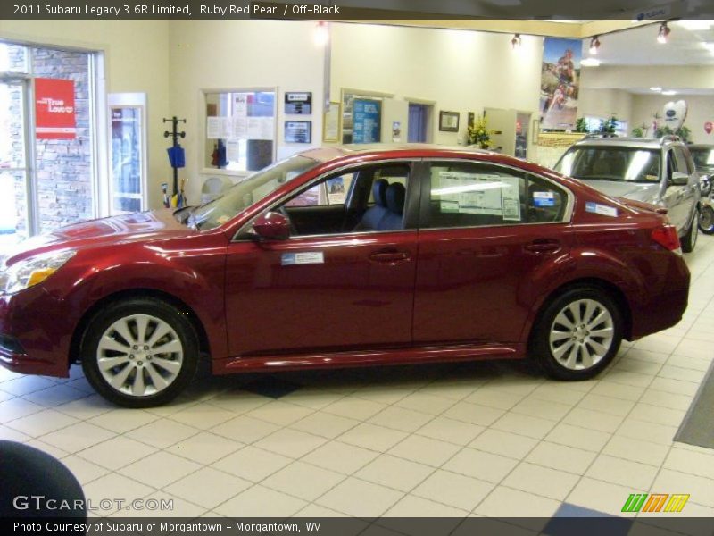 Ruby Red Pearl / Off-Black 2011 Subaru Legacy 3.6R Limited
