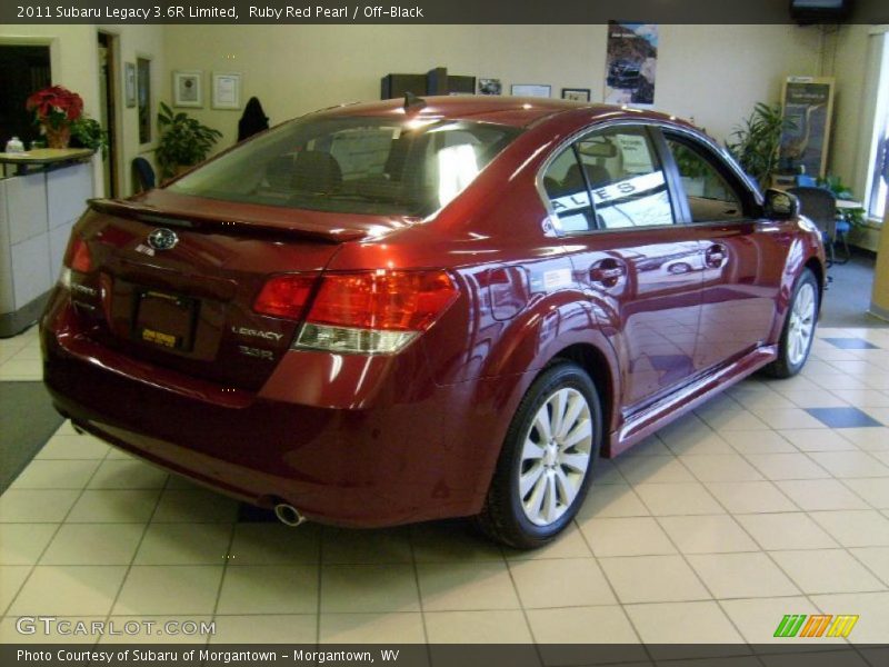 Ruby Red Pearl / Off-Black 2011 Subaru Legacy 3.6R Limited