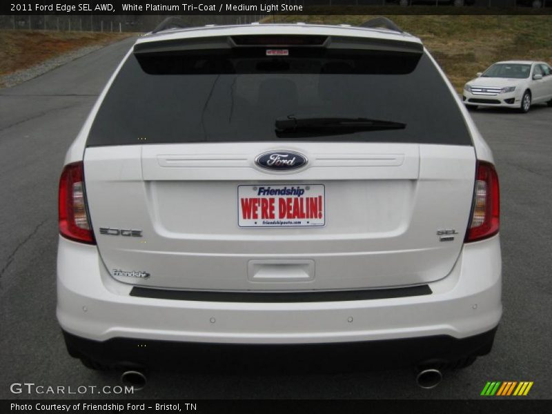 White Platinum Tri-Coat / Medium Light Stone 2011 Ford Edge SEL AWD