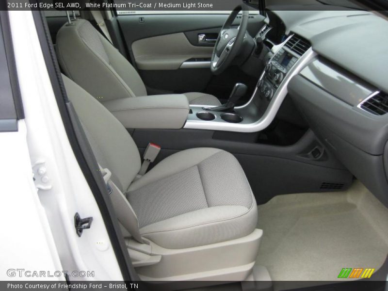 White Platinum Tri-Coat / Medium Light Stone 2011 Ford Edge SEL AWD