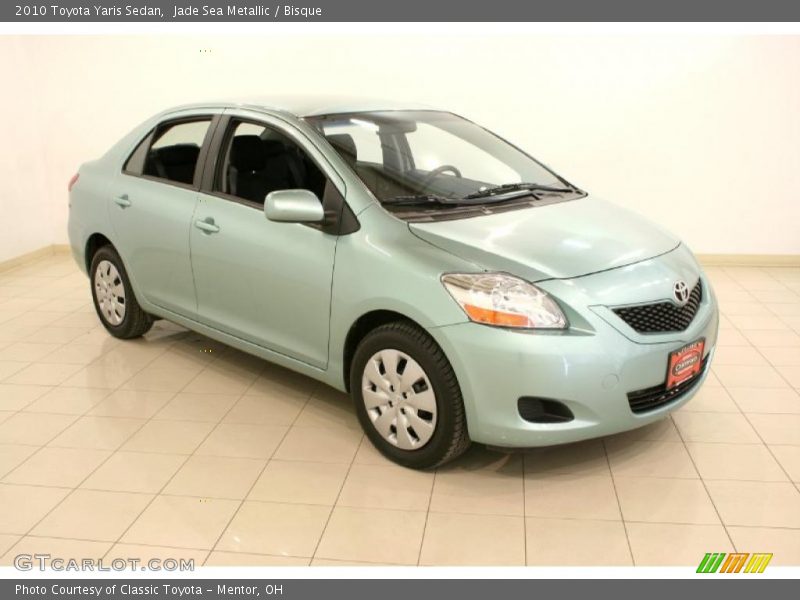 Jade Sea Metallic / Bisque 2010 Toyota Yaris Sedan