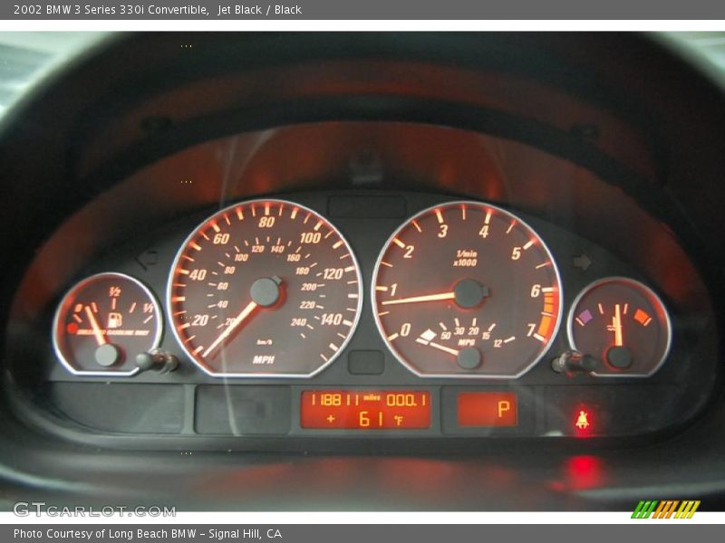 Jet Black / Black 2002 BMW 3 Series 330i Convertible